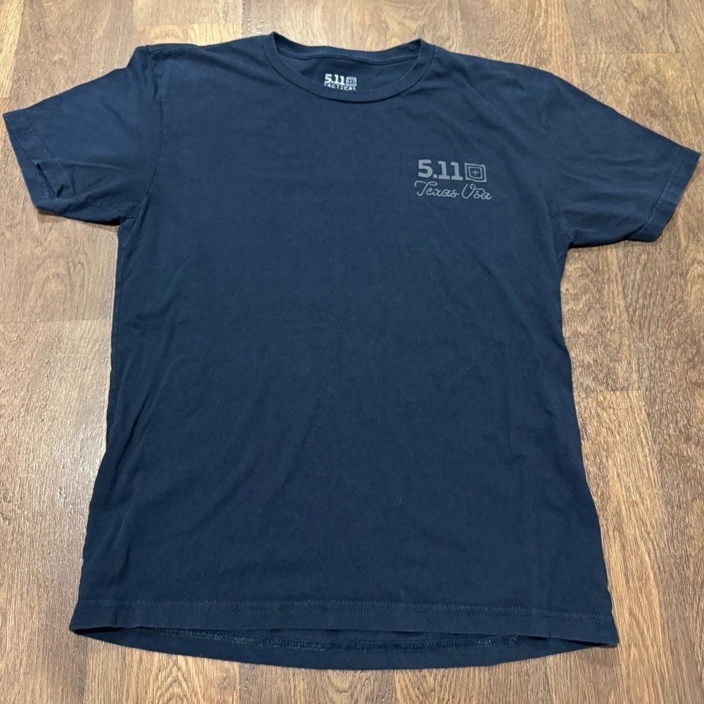 5.11 Tactical Texas State Short Sleeve T-Shirt Navy Blue Size Medium - Picture 2 of 8